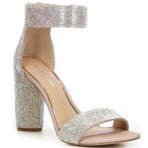 Gianni Bini Ronilynn Bling Heels 10 | Rhinestone Prom Bridal Y2K Glam Shoes